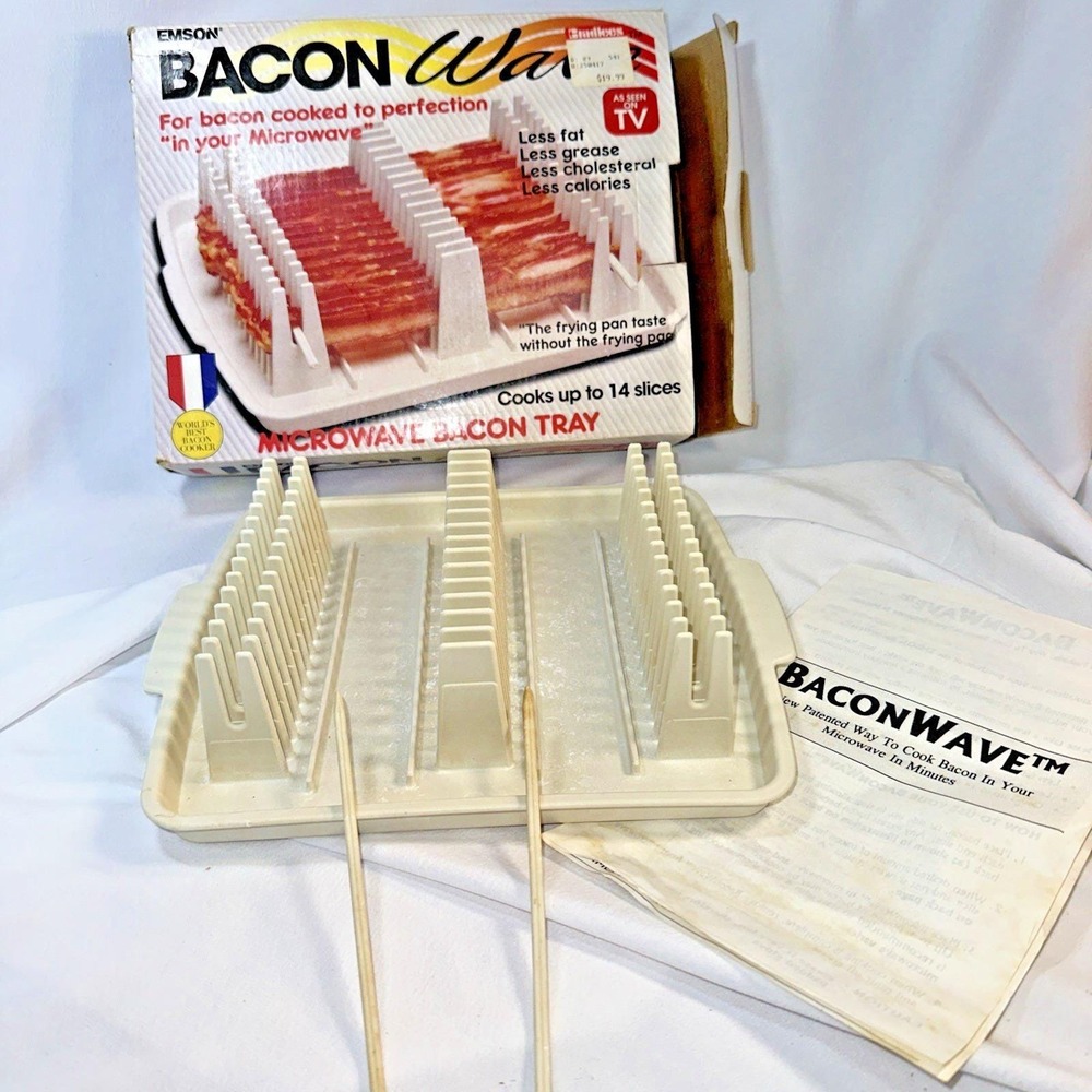 Bacon Wave Microwave Bacon Tray As Seen on TV by Emson Good Condition